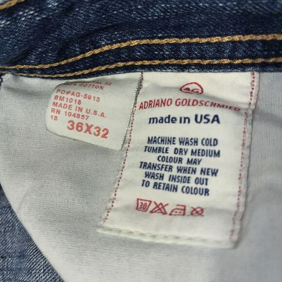 AG Adriano Goldschmied Men's Jeans The Hero Distressed Straight Leg Size 36 x 32 - Picture 8 of 12